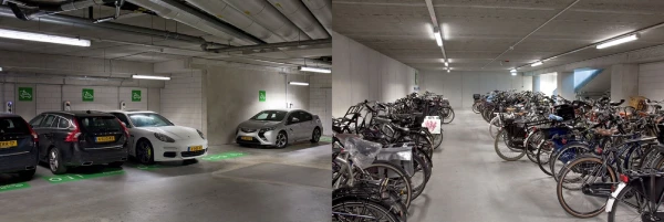 ماشین های الکتریکی و پارکینگ دوچرخه
