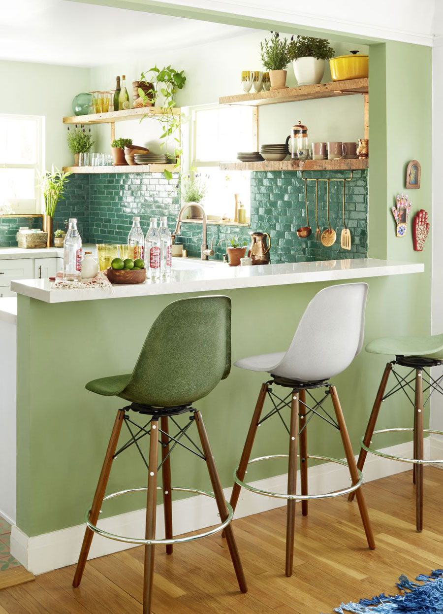 کابینت سبز برای آشپزخانه