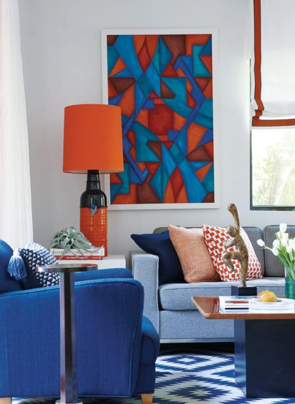 توجه به رنگ‌های مکمل در ترکیب رنگ دکوراسیون منزل
