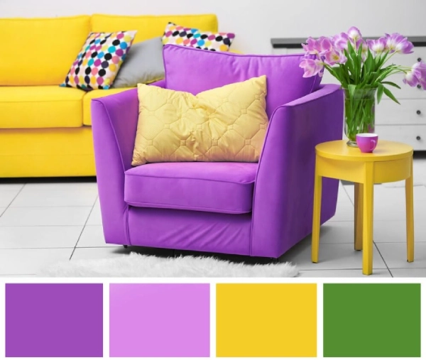توجه به رنگ‌های مکمل در ترکیب رنگ دکوراسیون منزل
