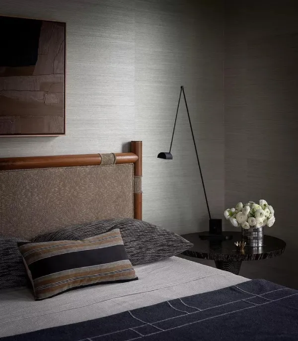 کاغذ دیواری ساده برای اتاق خواب مدرن