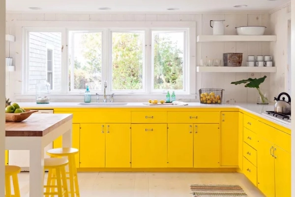کابینت‌های رنگی برای آشپزخانه‌های شاد