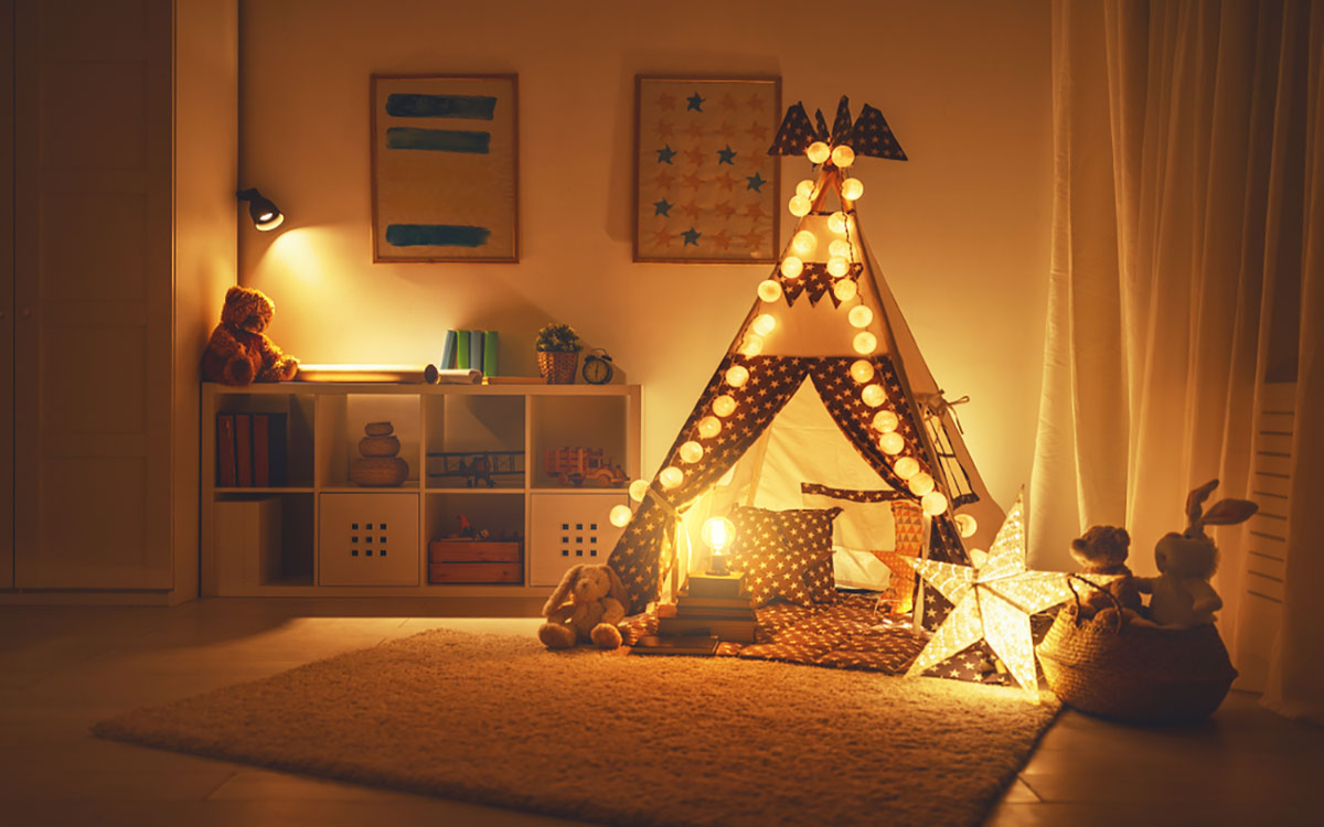 بهترین روش برای نورپردازی اتاق کودک برای مطالعه، بازی، خواب
