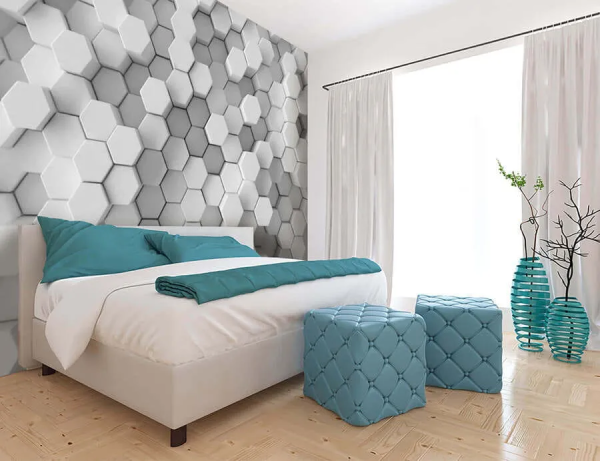 انتخاب کاغذ دیواری سه بعدی برای اتاق خواب بزرگسال
