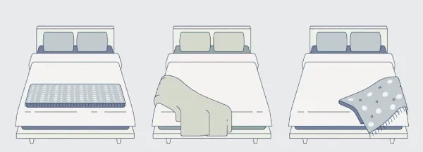 تزیین تخت خواب با شال تخت